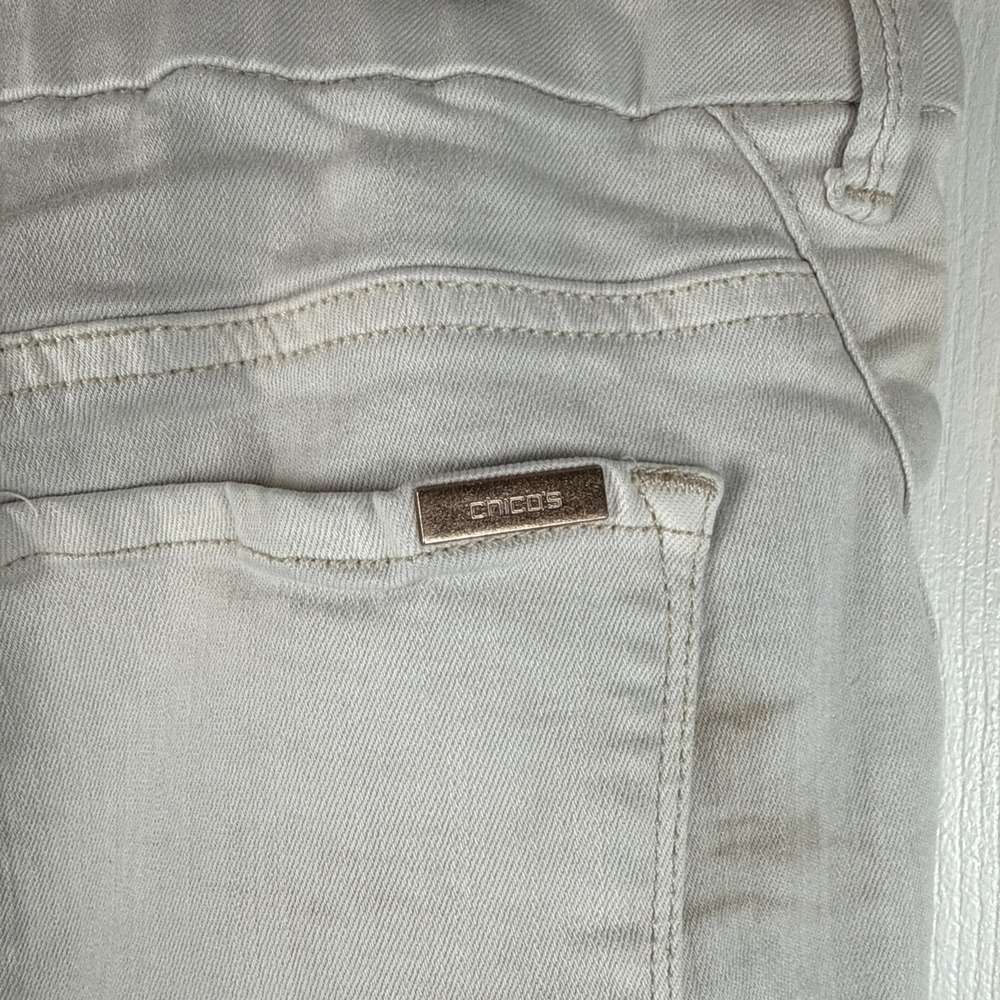 Chico's So Slimming Women's Size 2 Medium Marble Wash Skinny Jeans - Picture 7 of 9